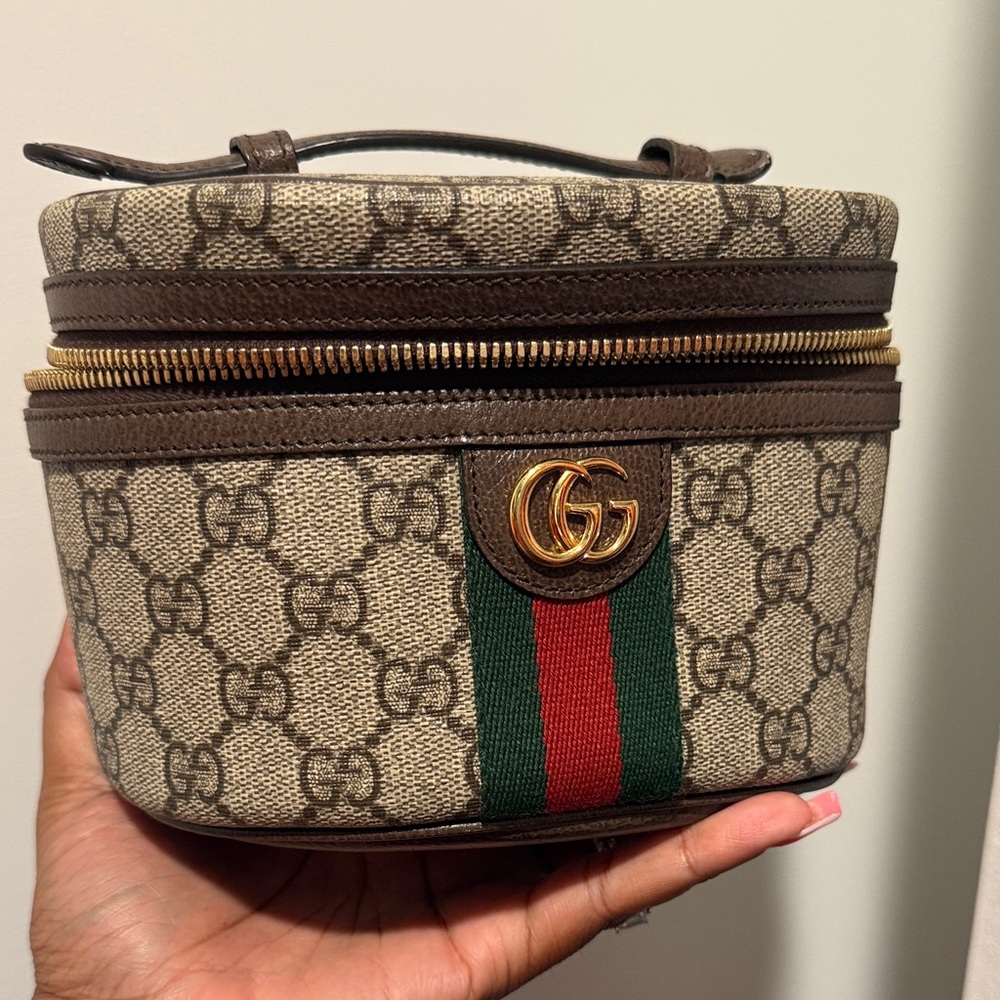 Gucci Beige and Brown Monogram Case